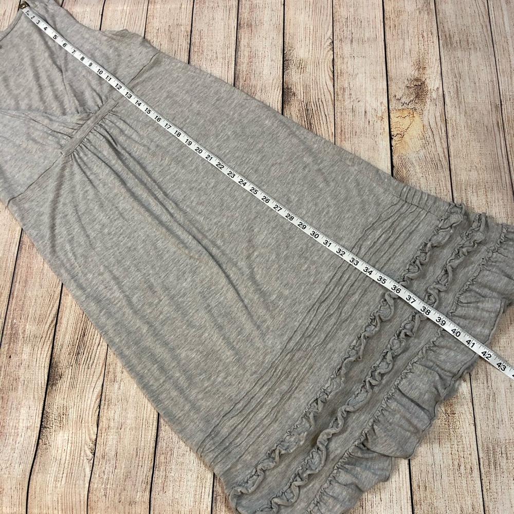J Crew Midi Grey Ruffle Hem Dress - Picture 10 of 11